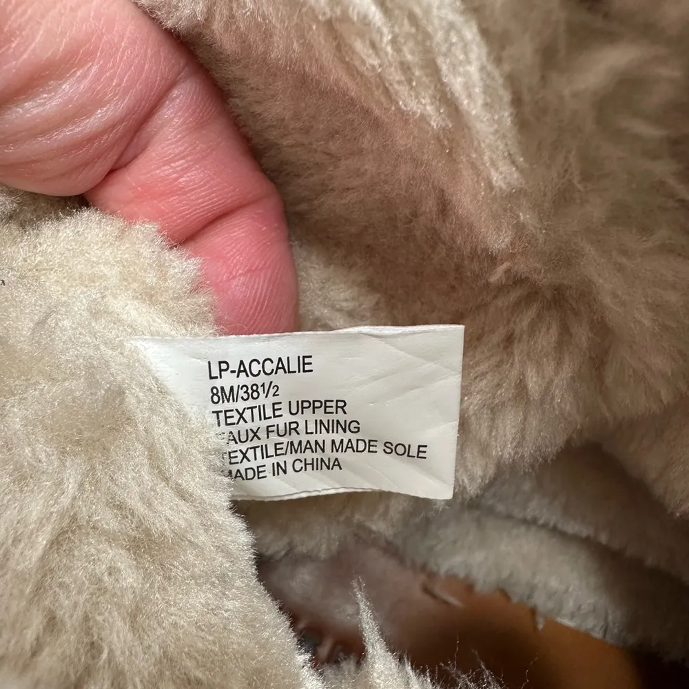 Lucky Brand Accalie Faux Fur Sherpa Lined Booties in Cognac Size 8 - Image 8