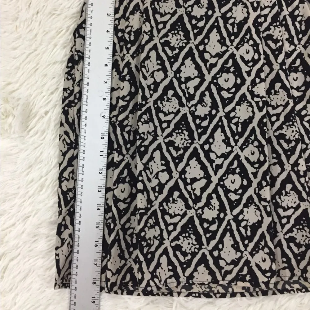 Alya Francesca’s Black Cream Pleated Straight Skirt Pockets Size XS - Image 3