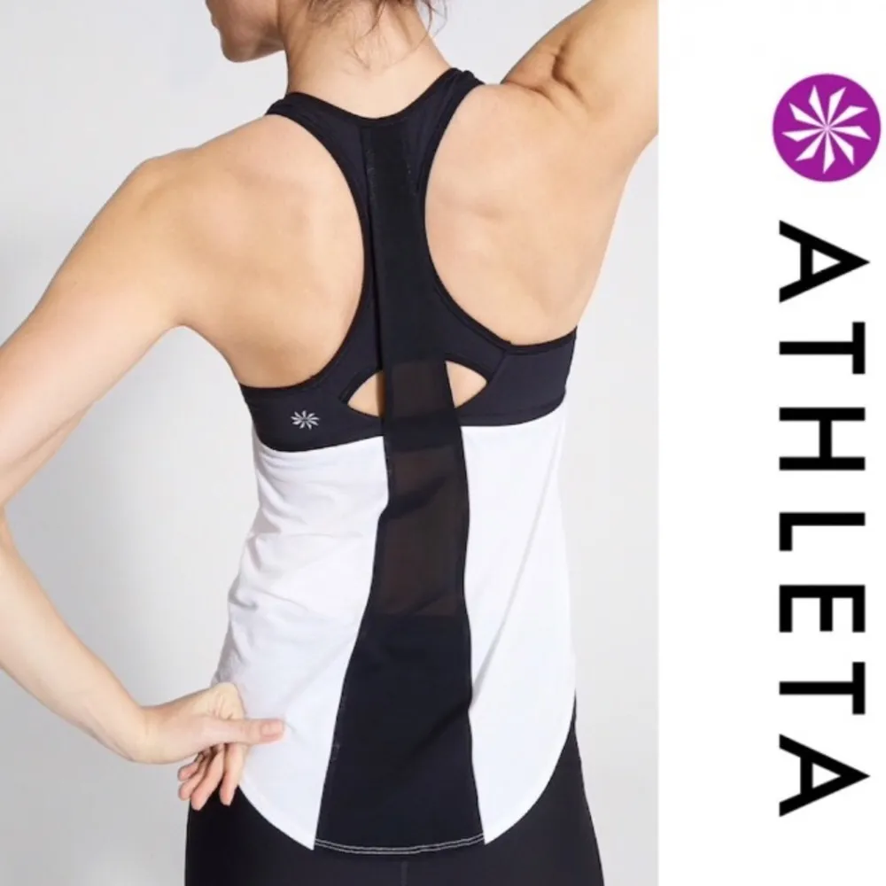 ATHLETA Hullabraloo Black/White Tank 32C - Image 3