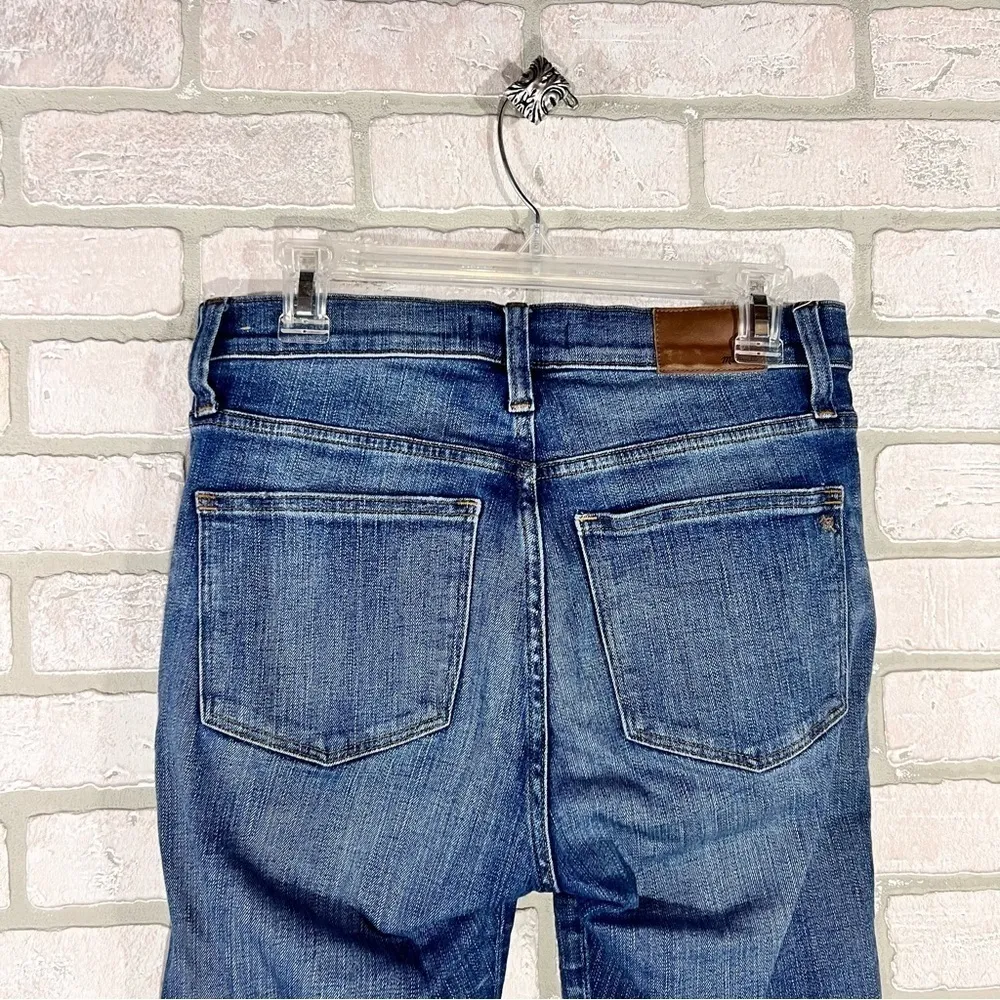 Madewell TALL 9” Midrise Skinny York Wash Rip and Repair Edition Jeans Size 28T - Image 9