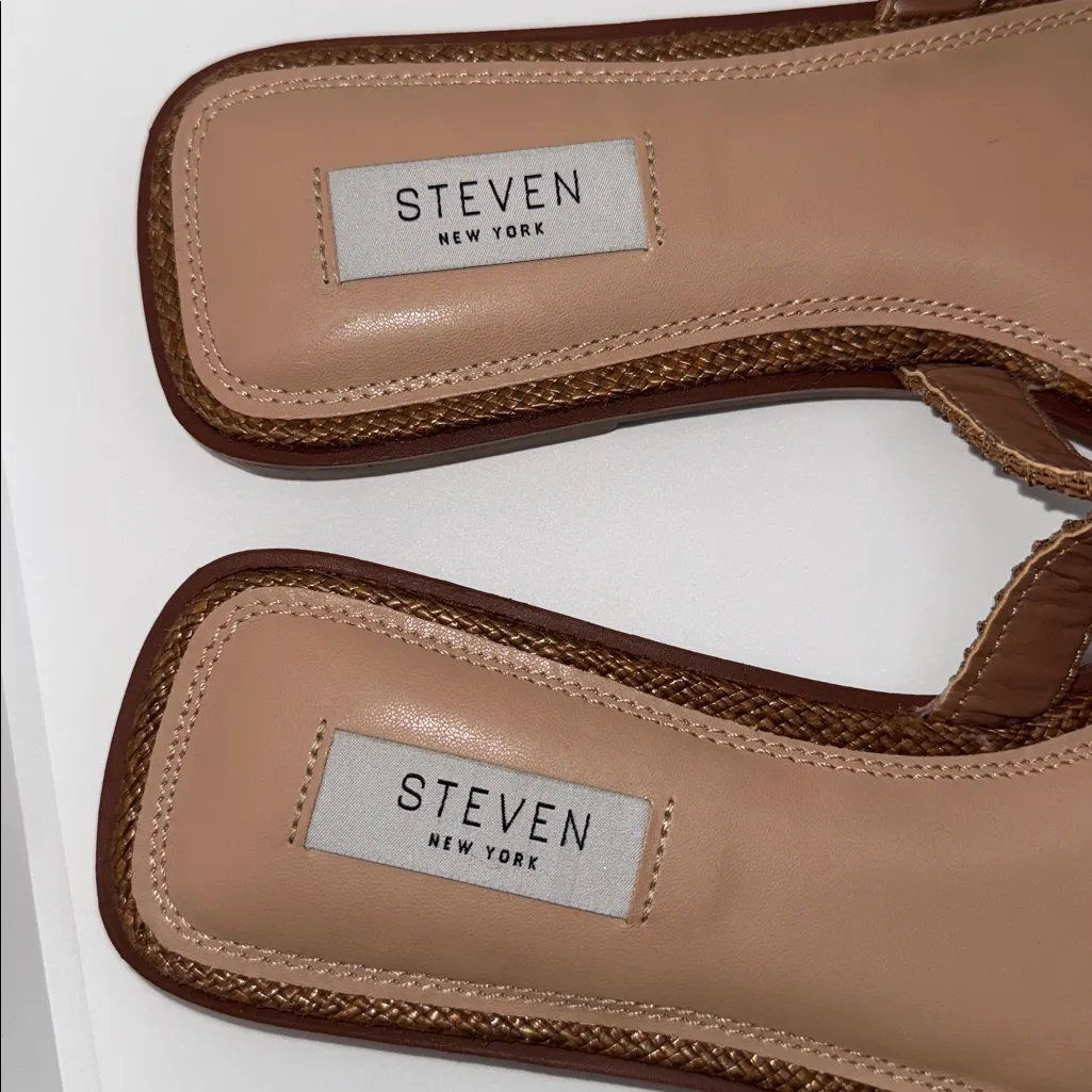 Steven By Steve Madden Harpo Raffia Sandals Slides Women’s Size 9 - Image 3