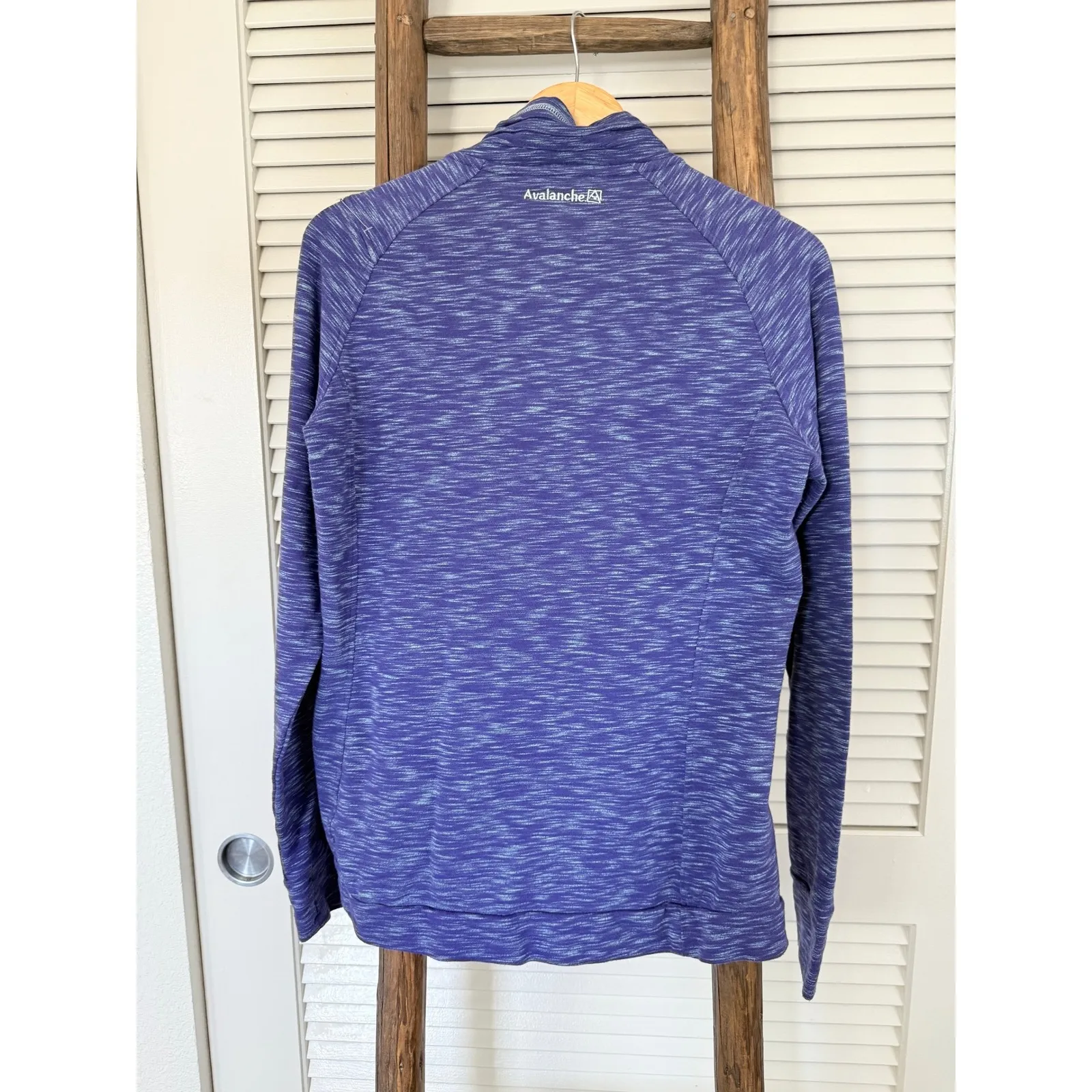 Avalanche Quarter Snap Pullover Top Women's Activewear Athletic Purple Blue - Image 2