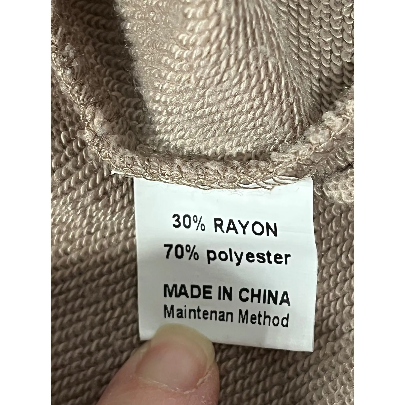 LOGENE Tan V Neck Sweatshirt Pullover Long Sleeve Women's Size M Size M - Image 5