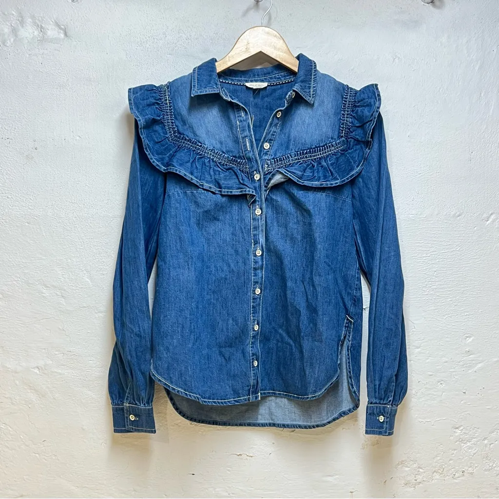 Pilcro Ruffled Chambray Button Down - Image 2