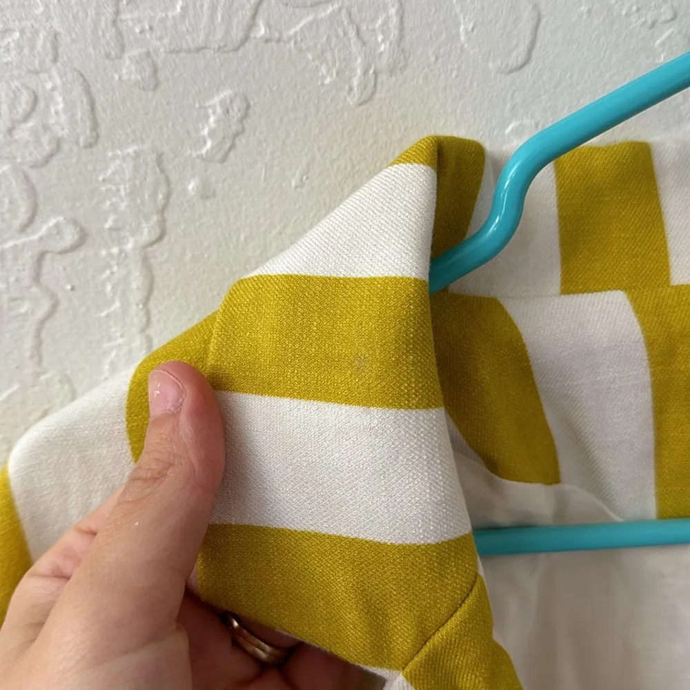 Revolve LPA Boxy Blazer Yellow Gold White Double Breast Small - Image 8