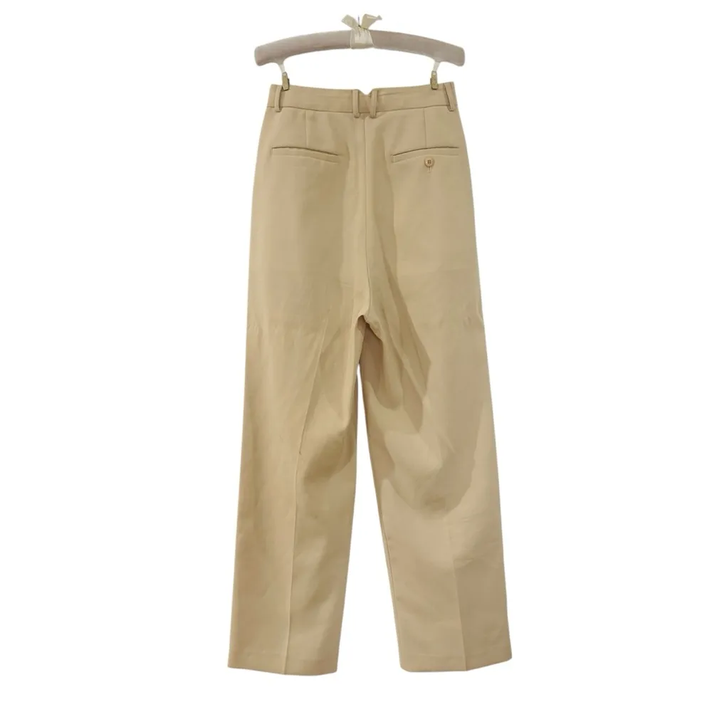 The Frankie Shop Butter Yellow high waisted Pleated Trouser Size XS EUC - Image 2