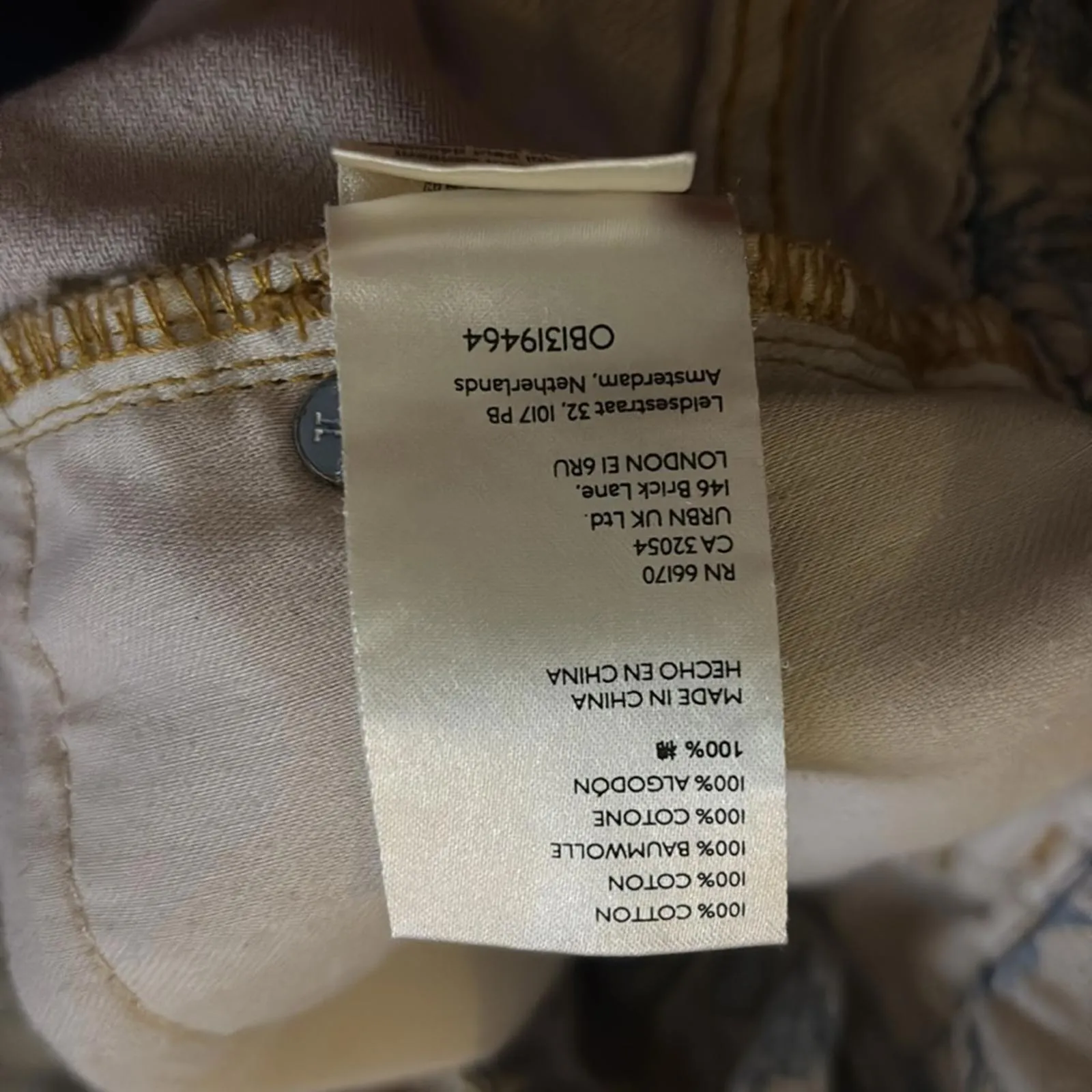 Anthropologie Pilcro Blue and Yellow Boho Floral Jean Elastic Waist Shorts - Image 10