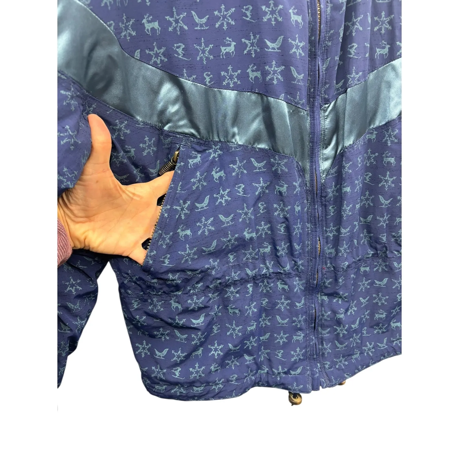 Vintage Obermeyer Women's Hooded Navy Jacket Retro Skiwear Outdoor Sporty 10 - Image 8