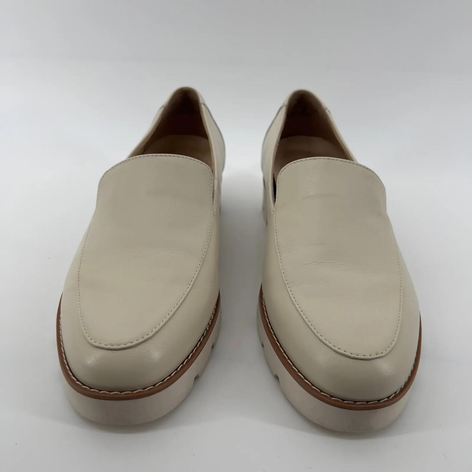 Vionic Women 8.5 WIDE Kensley‎ Slip On Loafer Cream Leather Arch Support NWB - Image 2