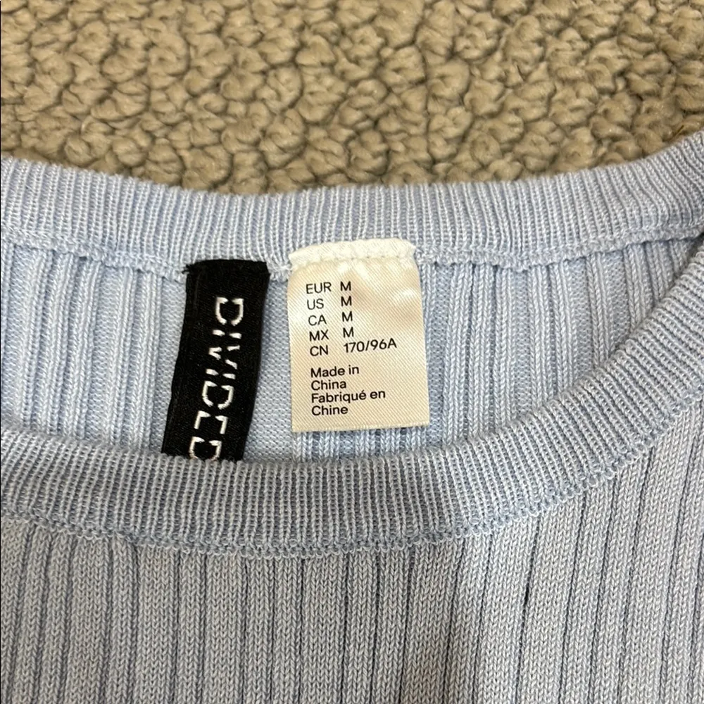 H&M Blue Ribbed Dress - Image 2