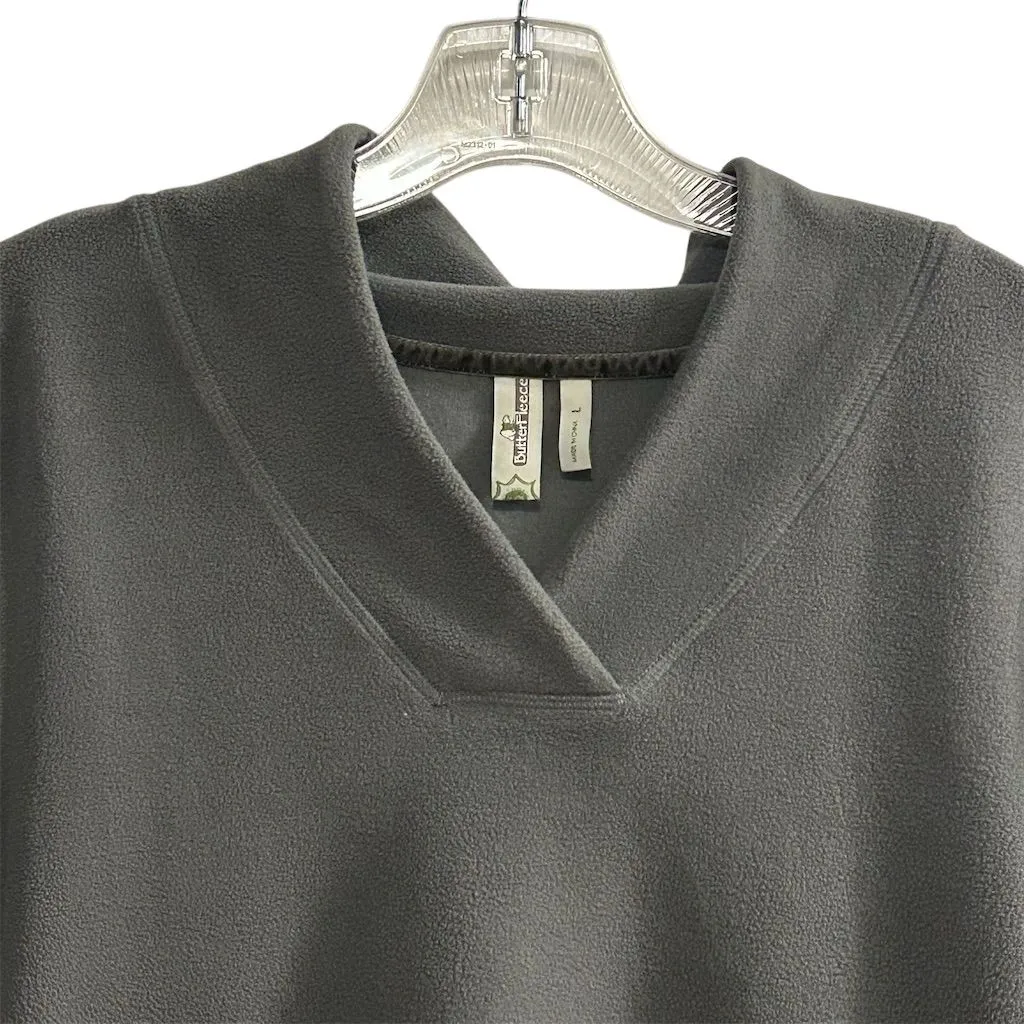 Sahalie Butter Fleece Women's Gray Knee Length Fleece Dress Size L Casual Cozy Size L - Image 3