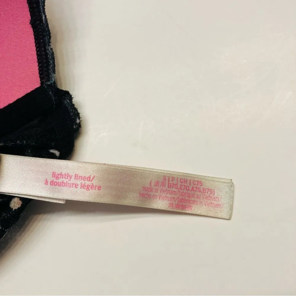 Victoria's‎ Secret Pink Lace Bralette Bra Racerback Lightly Lined Sz Small Black - Image 8