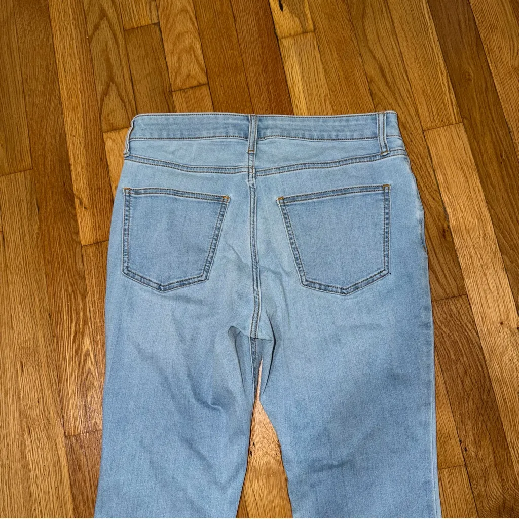 Lauren Conrad LC Womens Size 10 Light Blue Denim Mid Rise Skinny Jeans 30” Waist - Image 8