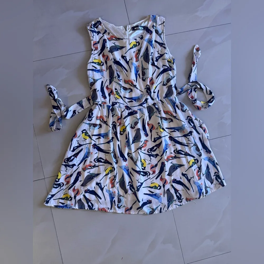 Paper Plane London Animal Print dress size S/M white sleeveless - Image 16