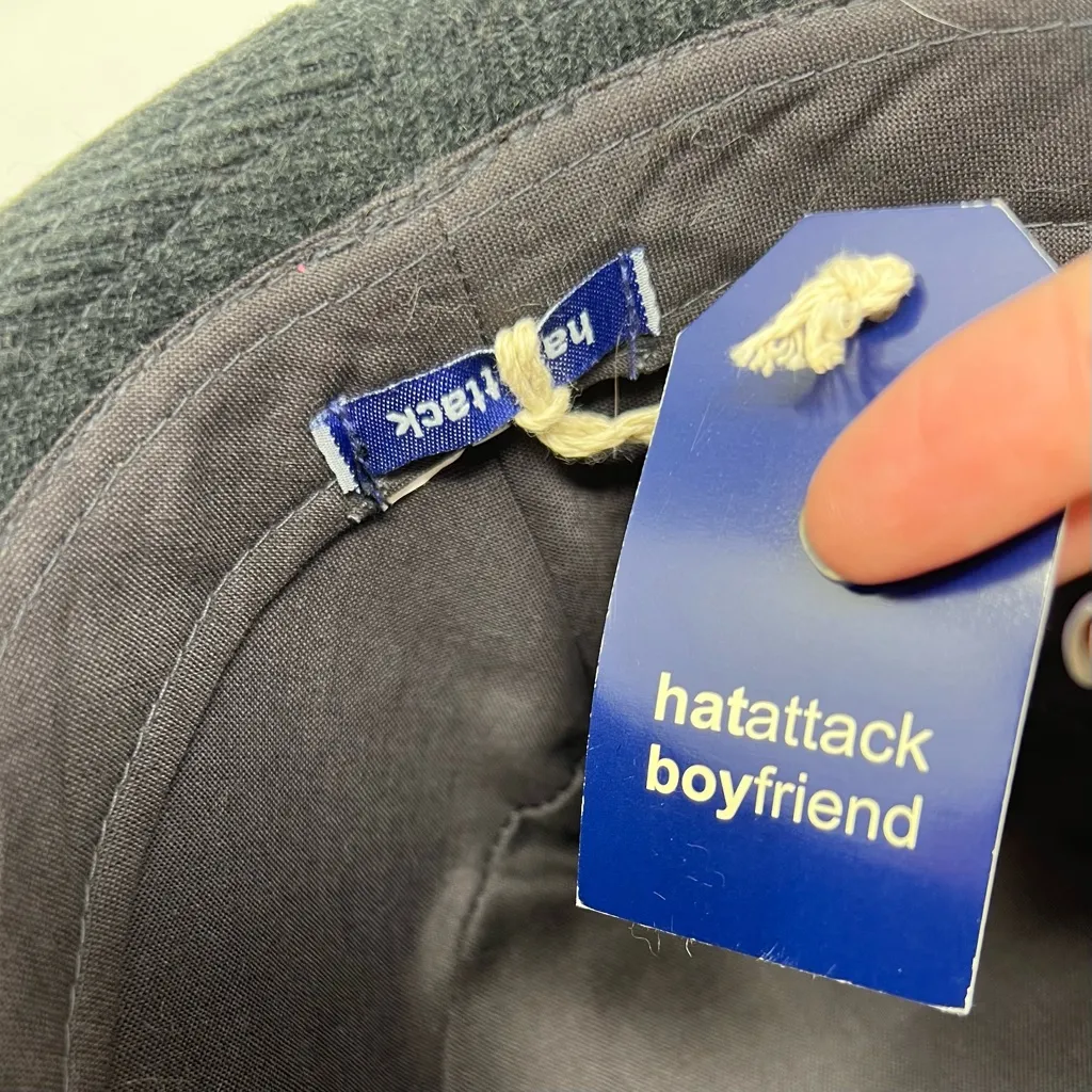 Hat Attack Boyfriend Twill Weave Fedora Gray Women’s Classic Lined Hat New with Tags - Image 3