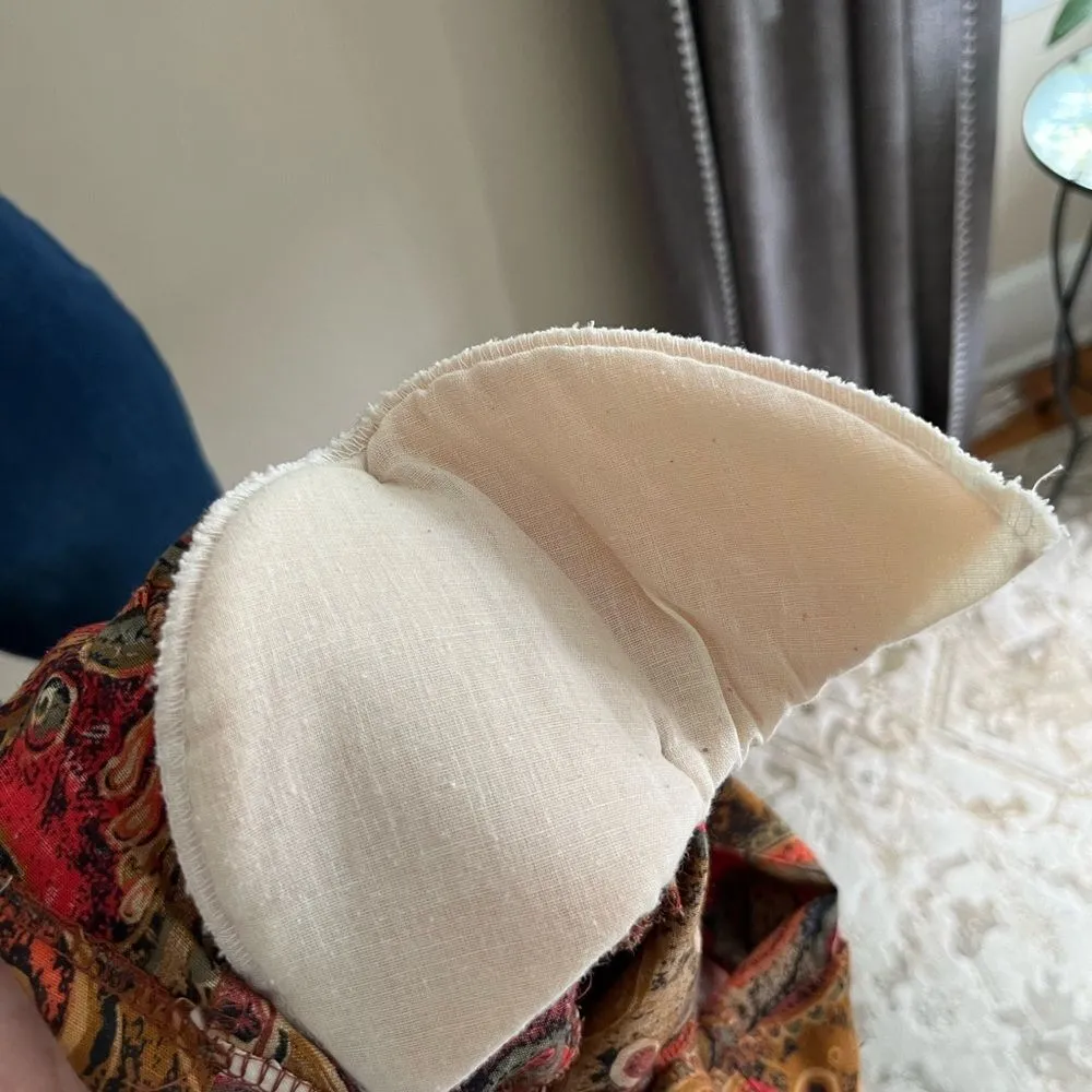 Vintage 70’s floral brown paisley retro wide sleeve button front shirt - Image 9