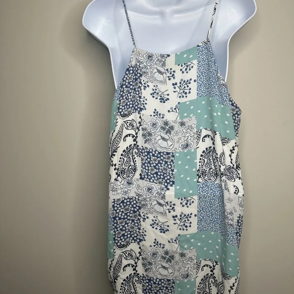 LOFT Outlet Blue Paisley Sleeveless Blouse Women's XL - Image 3