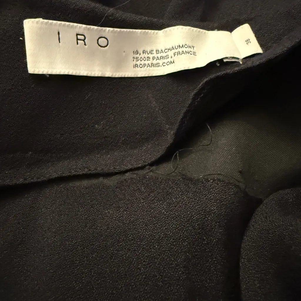 IRO Paris Frame Crepe Jumpsuit Size 38/6 Black Retail $490 - Image 6