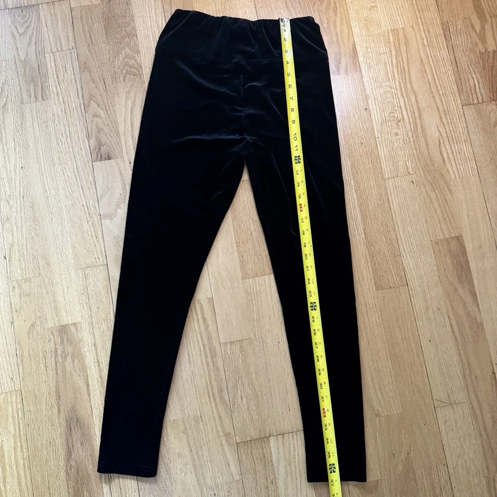 AllSaints Cora Velvet Leggings Black 8 Edgy Urban Rock Chic Street Minimalist - Image 8