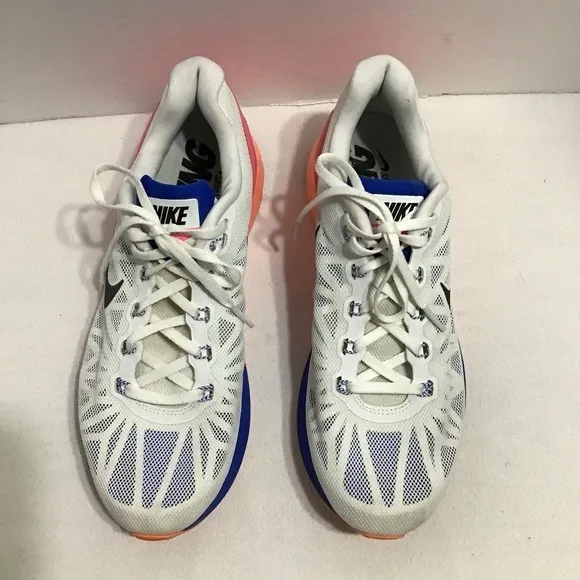 NIKE LUNARGLIDE 6  WOMEN'S RUNNING SHOES in‎ WHITE/PINK/COBALT SIZE 10 PRE-OWNED - Image 3
