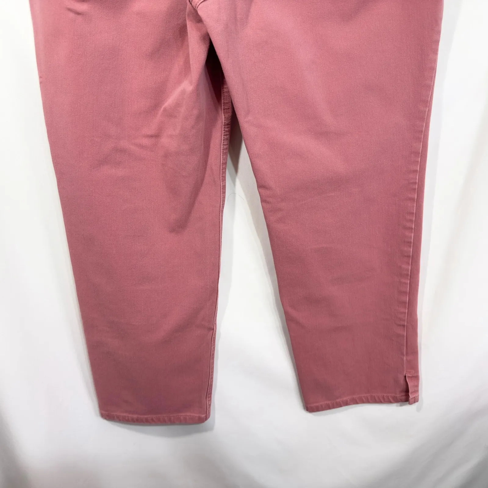 Isaac Mizrahi LIVE! Size 14P Jeans Denim Pants Pink Straight Leg High Rise 271‎ - Image 8