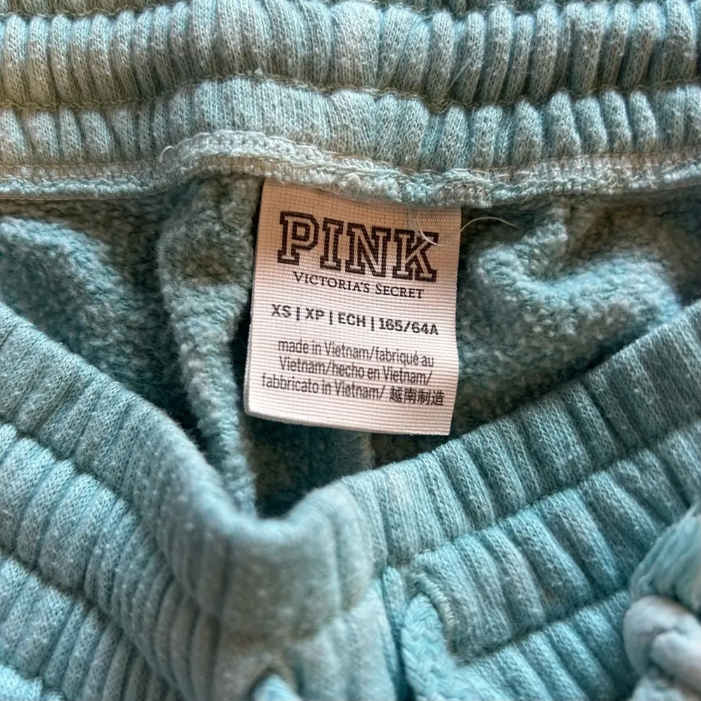 PINK Tie Dye Sweatpants Victoria’s Secret Teal Blue White Extra Small XS - Image 4
