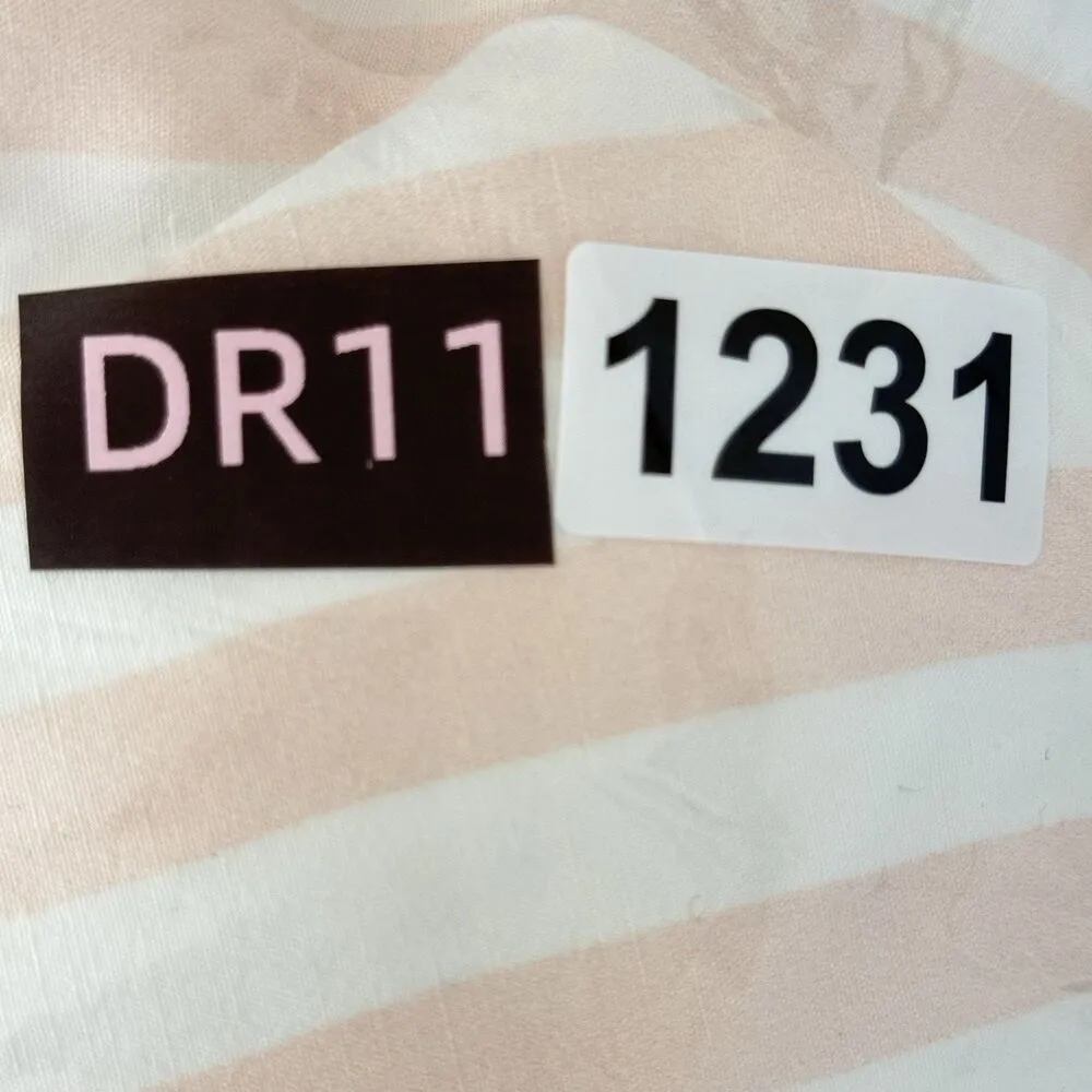 RP Rachel Parcell Women Midi Dress Pink peach Sheer Ruffle Sleeves wrap Lined XS - Image 11