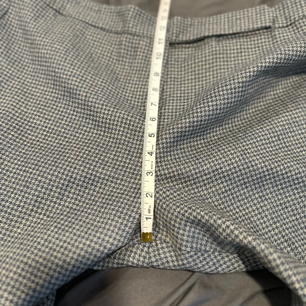 Vintage Signature Larry Levine Sz: 18 Wool Houndstooth Flat Front Pant. Lined. - Image 5