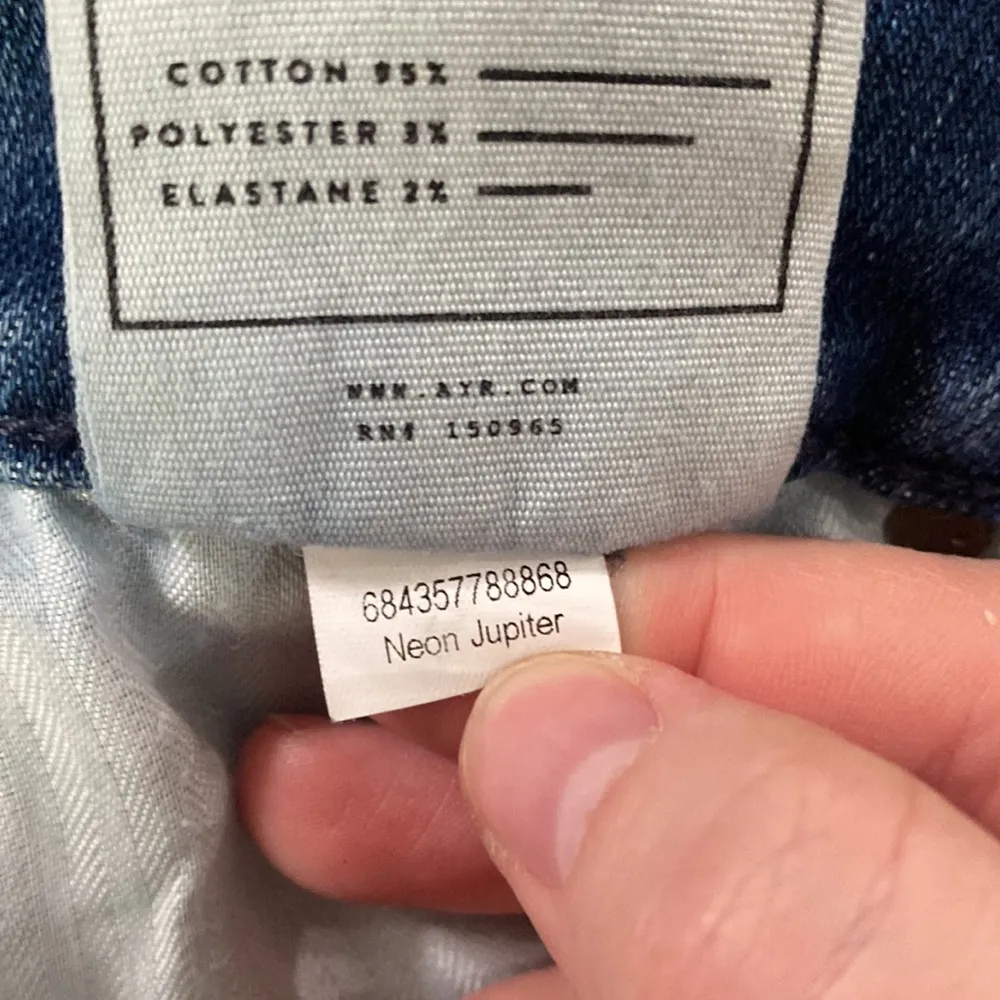 AYR the Riser super skinny soft jeans with released hem in neon Jupiter size 25 - Image 10