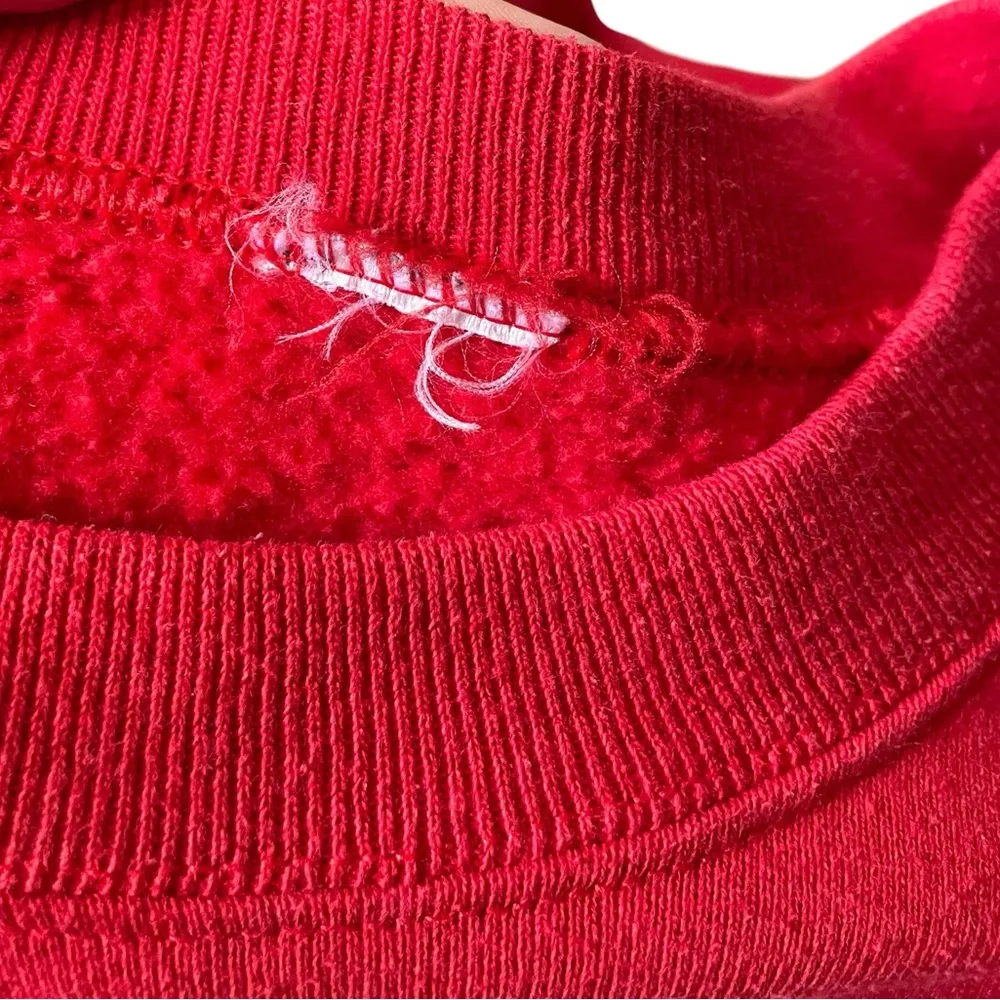 Etcetera Vintage 90s Red Green Gold Holiday Festive  Christmas Bell Sweatshirt - Image 5