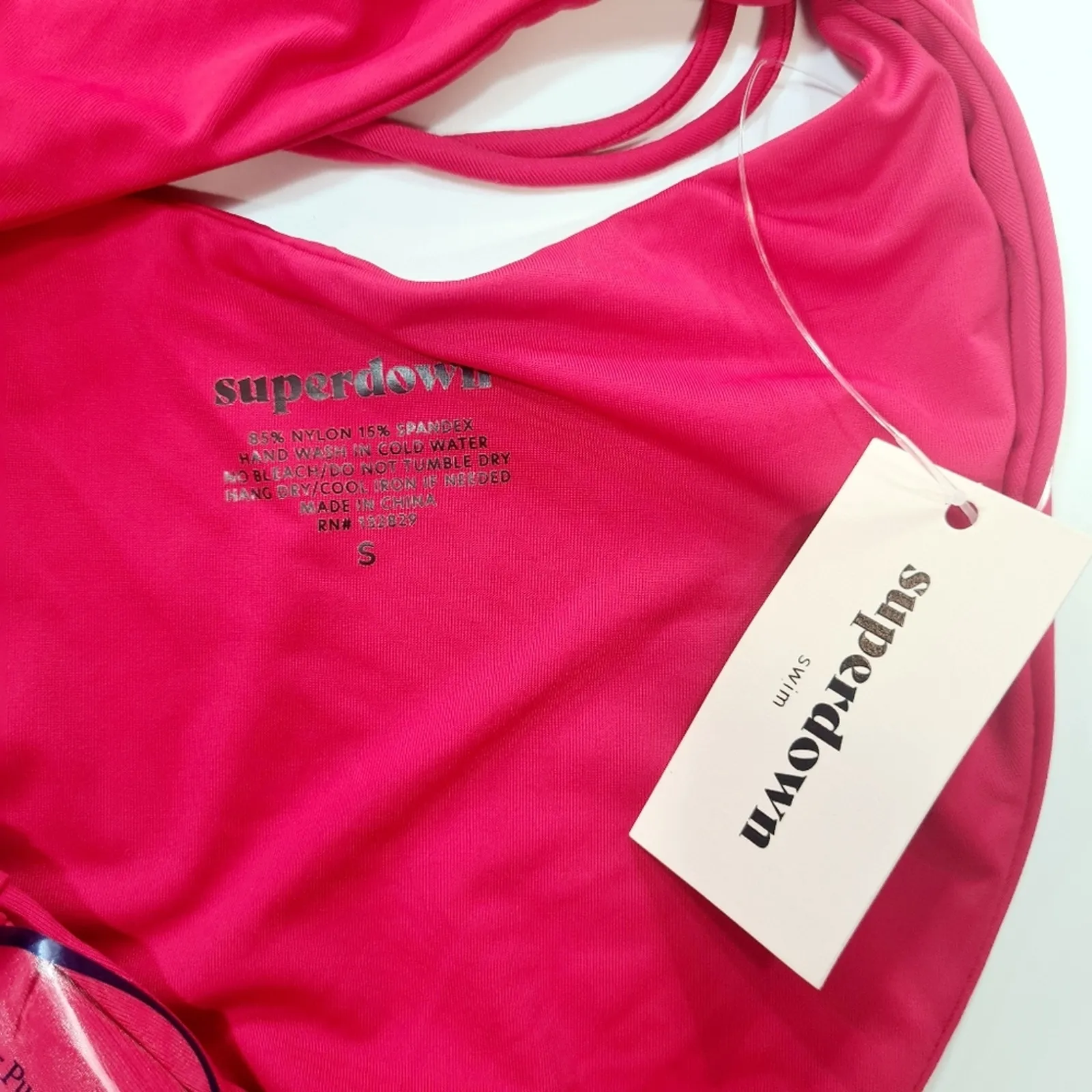 Superdown Rose One Piece in Red Small - Image 8