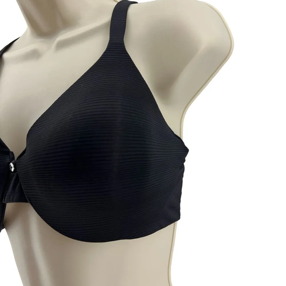 Hanes Ultimate Underwire Bra Low-Cut T-Shirt Black 36D - Image 2