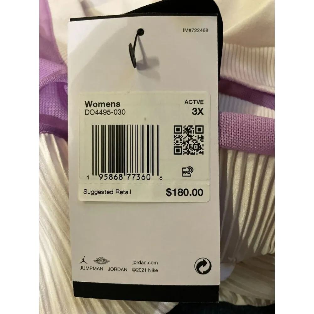 Jordan 23 Engineered Dress 3X NEW with defects Pleated Sleeveless Jumpman White - Image 9