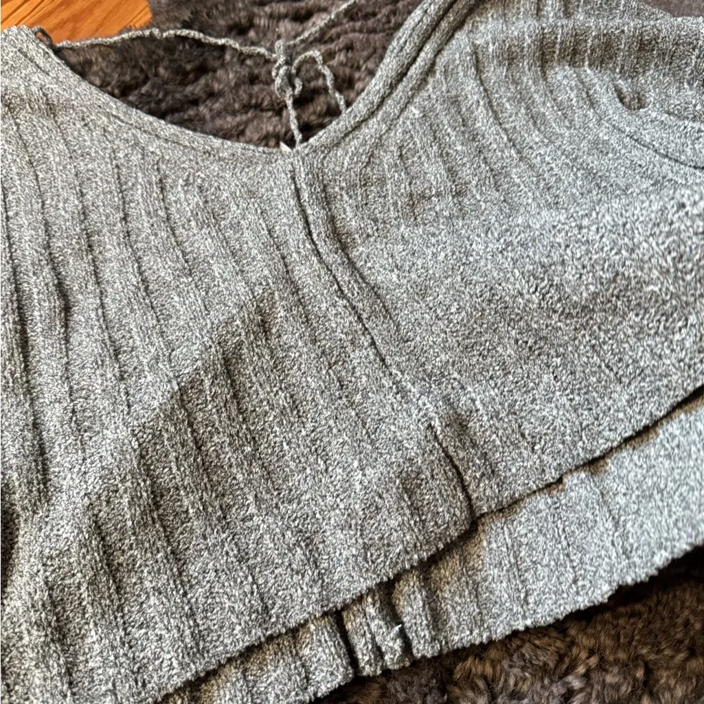 Free People Gray Ribbed Knit sweater - Image 7