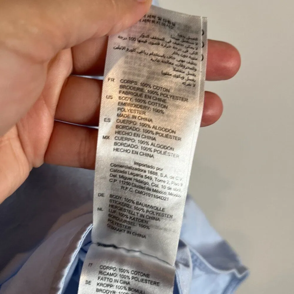 Sandro blue Aster Puffer Sleeve embroidered blouse - Image 4