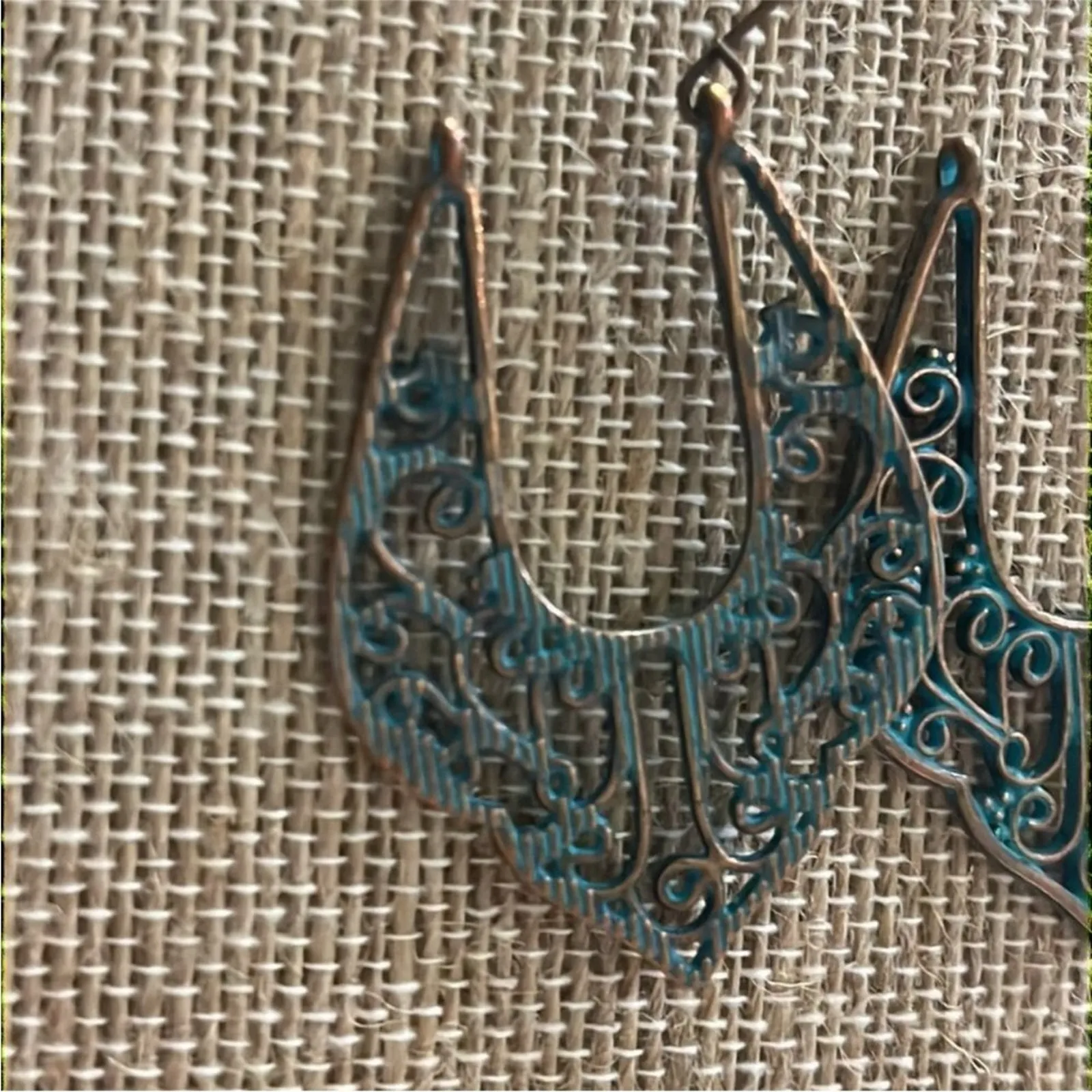 Boho Chic Turquoise Patina Copper Vintage - Image 9