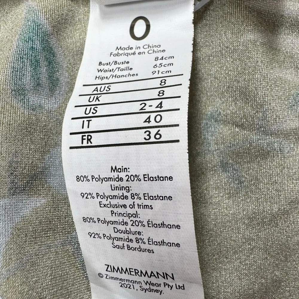 Zimmermann Tropicana Floral Side Tie Bikini Swimsuit Bottoms Size 2-4 New - Image 10