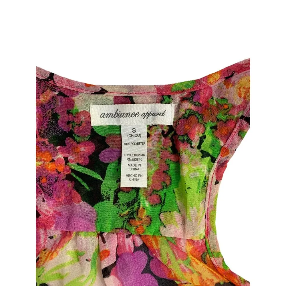 Ambiance Apparel Women's Shear Floral Tank Top - Image 3