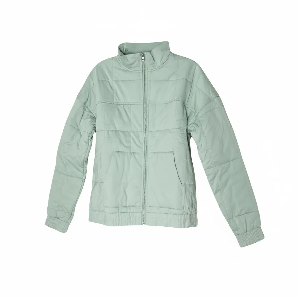 Anthropologie All Fenix Benita Quilted Jacket Sage Green Puffer Small EUC - Image 11