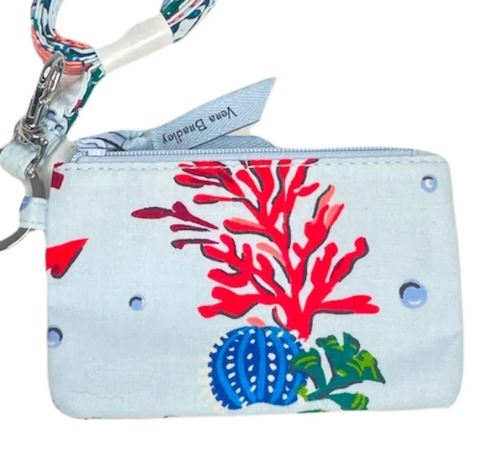 Vera Bradley Zip ID Case & Lanyard, Anchors Aweigh, Blue - Image 3