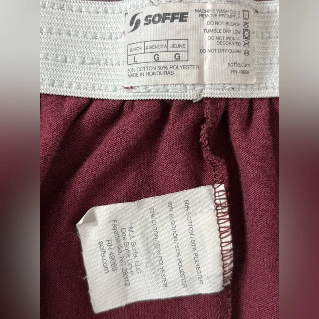 Soffe  Maroon Athletic Shorts - Image 3