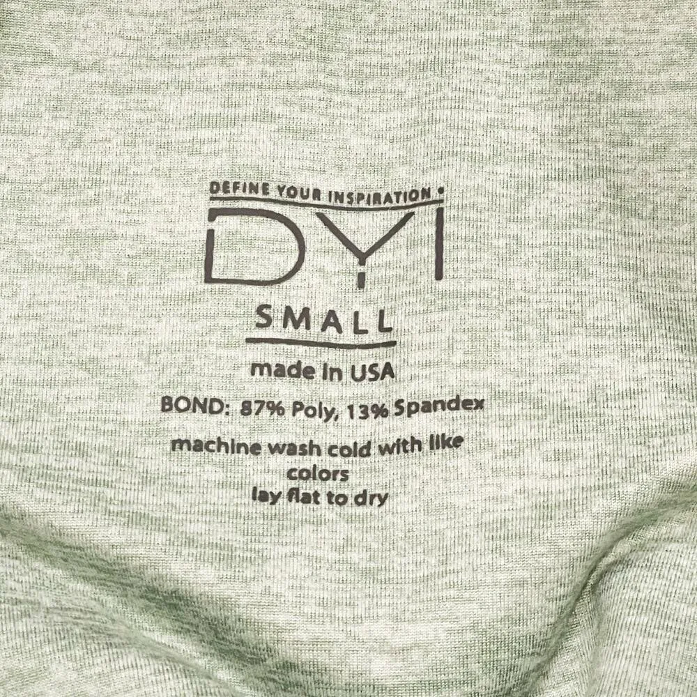 NEW DYI S Signature Tight Jersey Moss Heathered Eucalyptus Green Legging Workout - Image 7