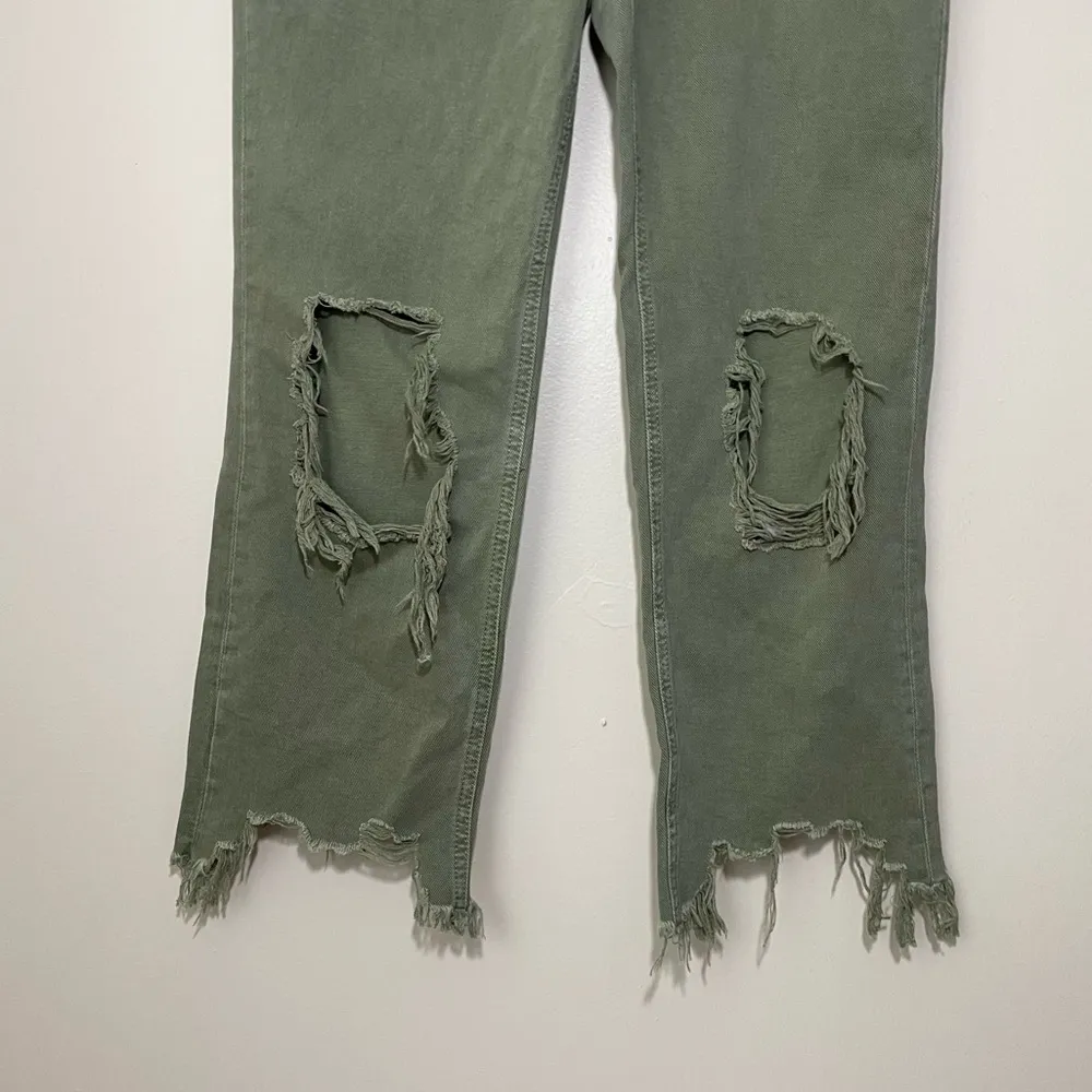 NWT Free People Maggie Mid Rise Straight Leg Jeans Distressed - Image 4