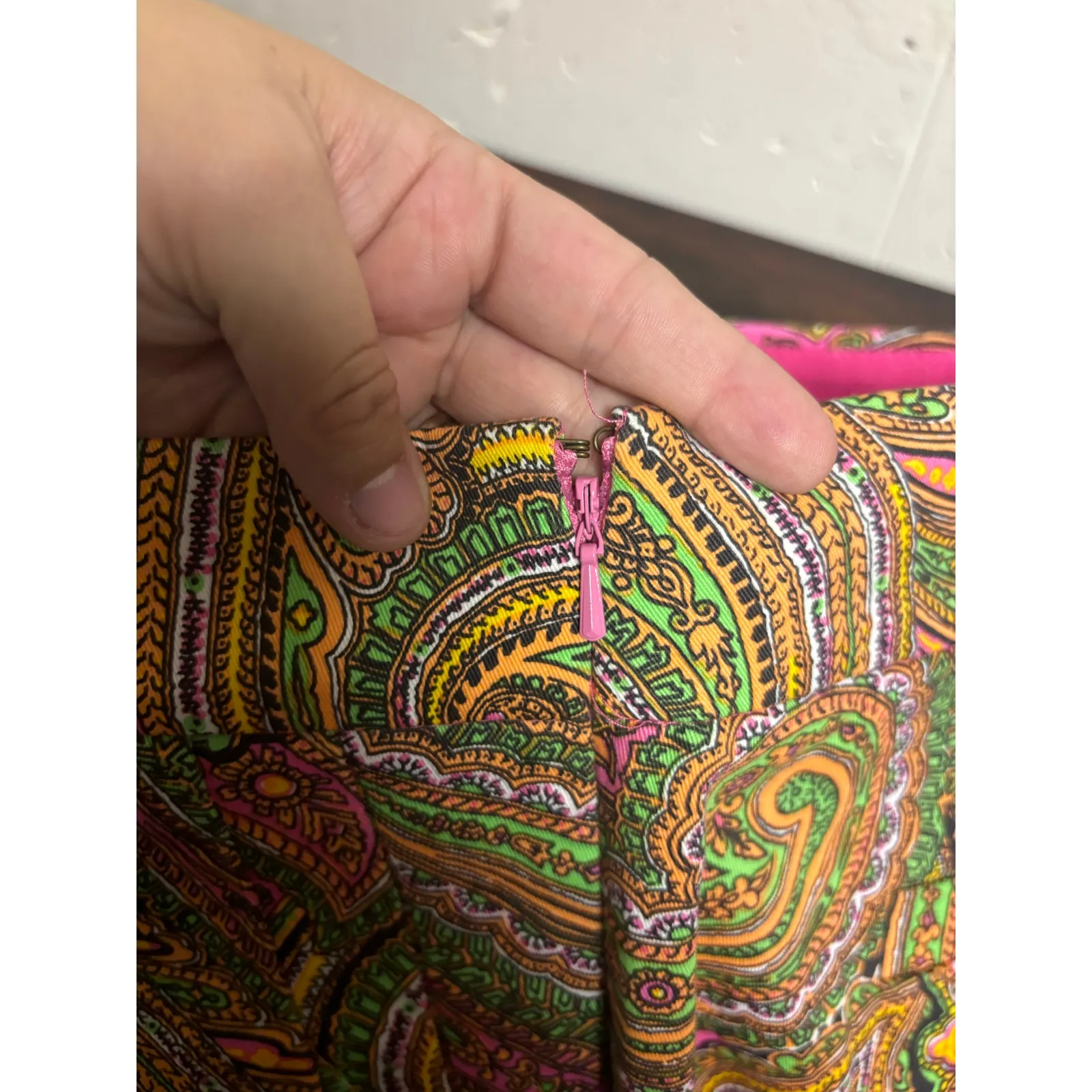 J.Crew Paisley Print Shorts Size 2 | Bold Boho Pattern Summer Shorts Orange - Image 6