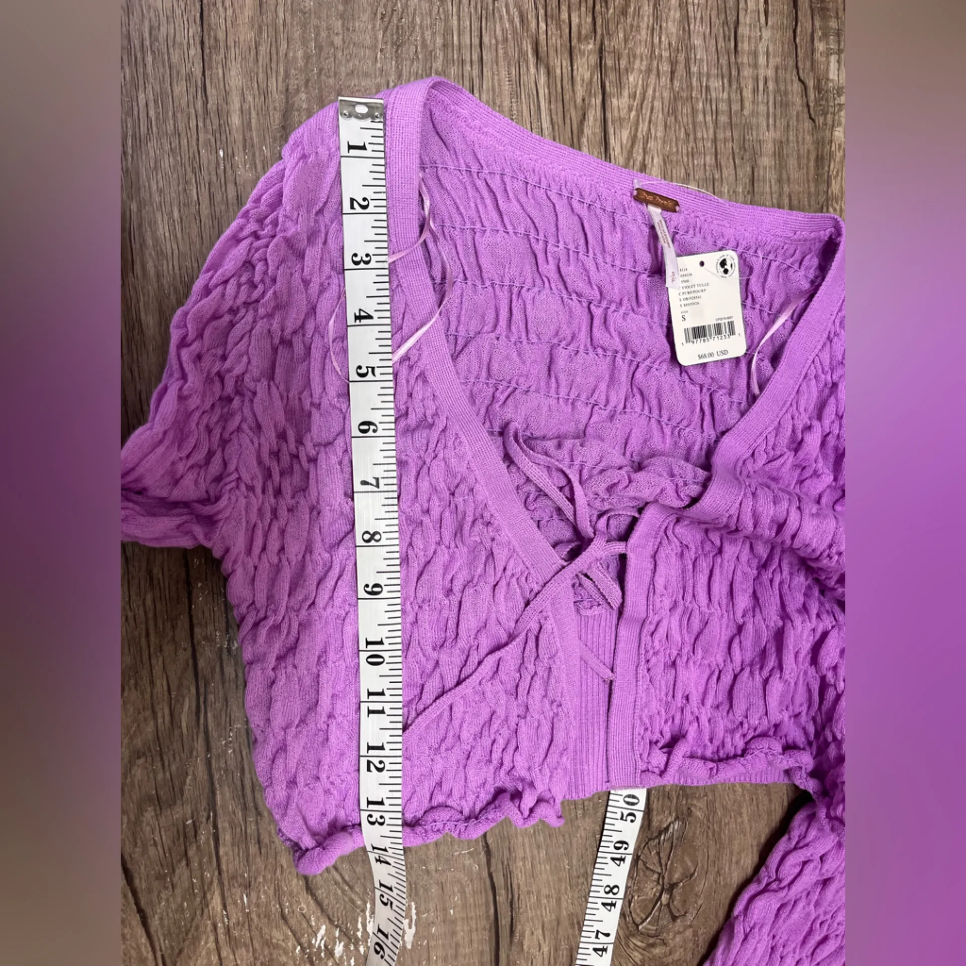 Free People Scrunchy‎ Shrug size small NWT - Image 6