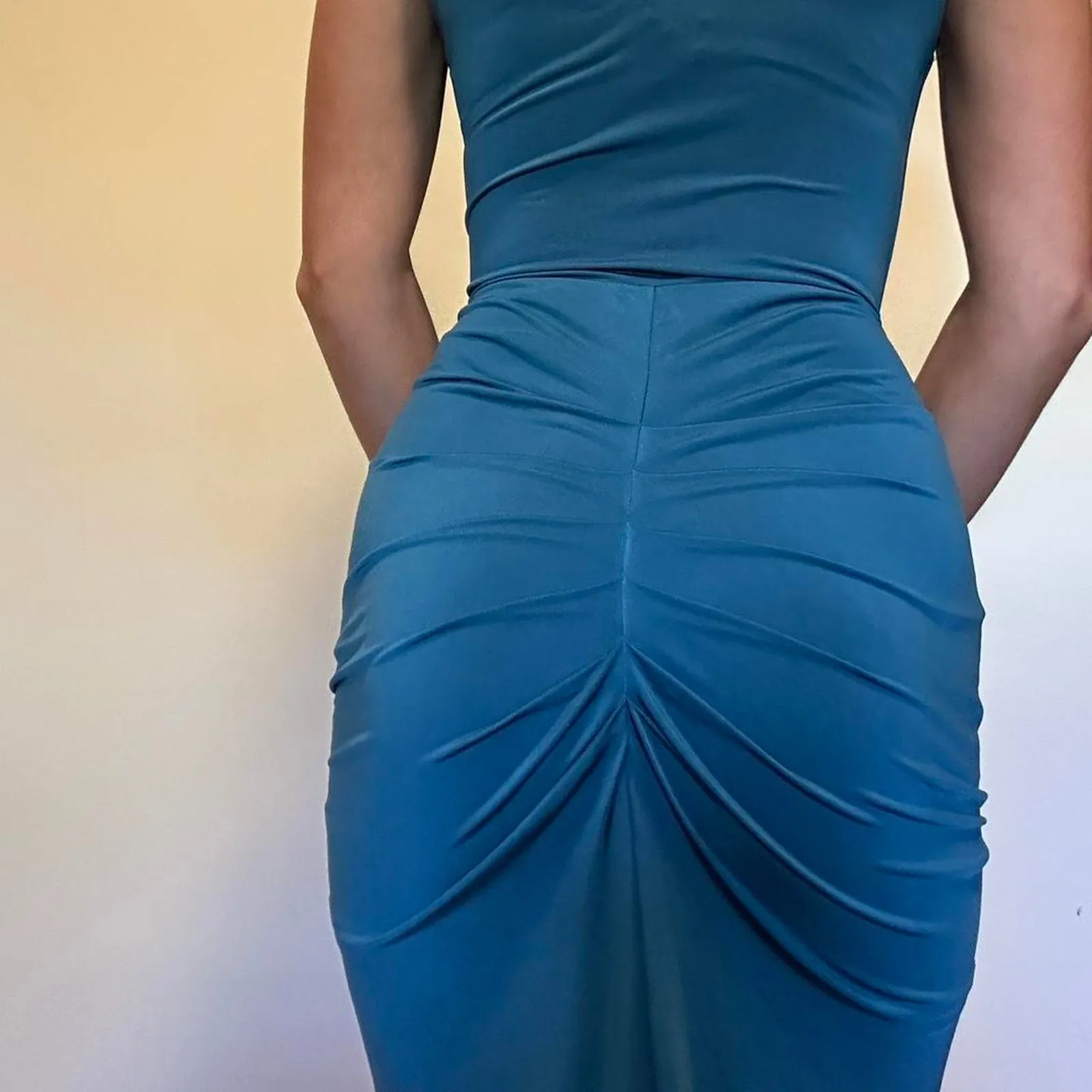 Y2k maxi dress beautiful Blue Size 4 - Image 5