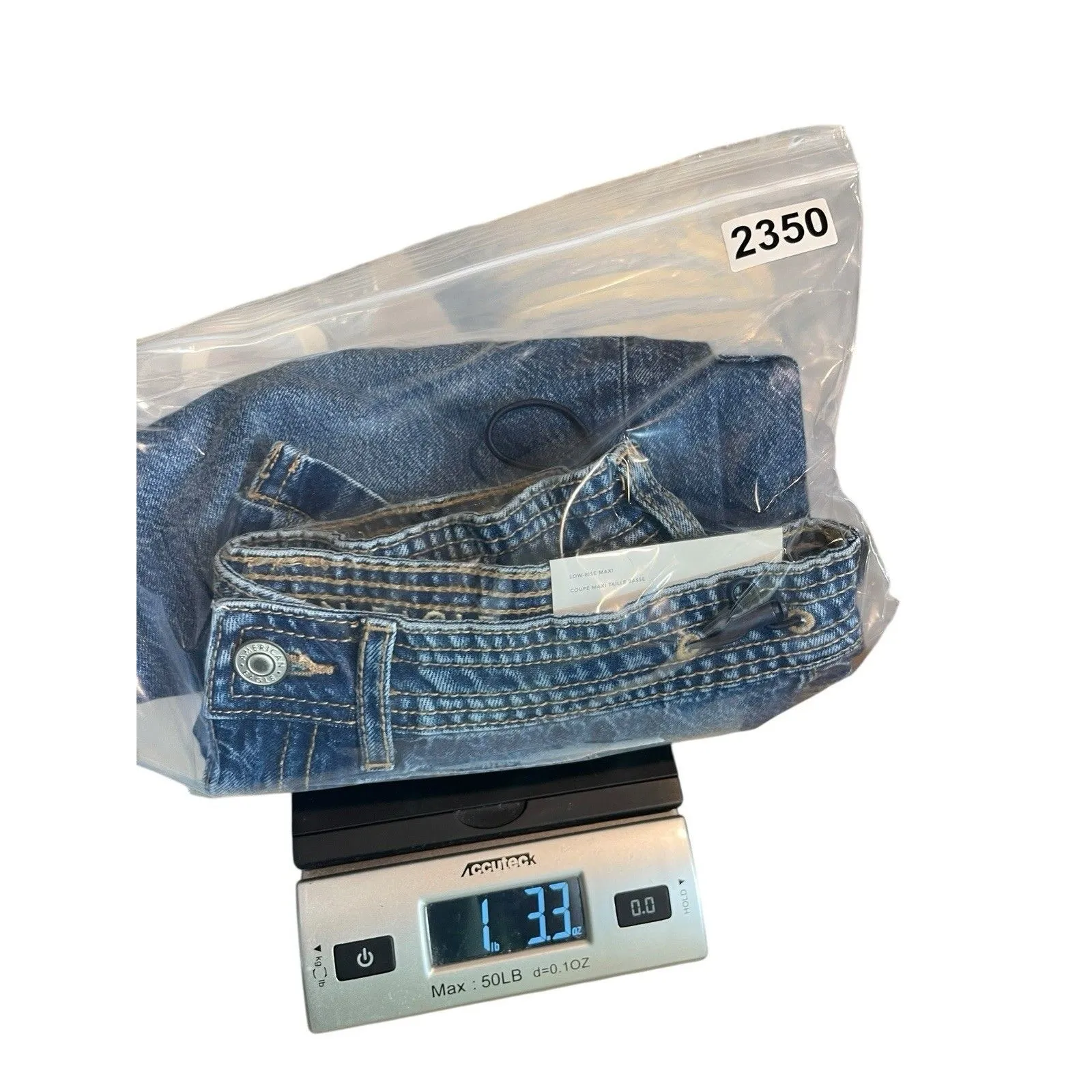 American Eagle Low-Rise Maxi Denim Cargo Skirt Sz 6 Y2K Utility Back Slit NWT - Image 9