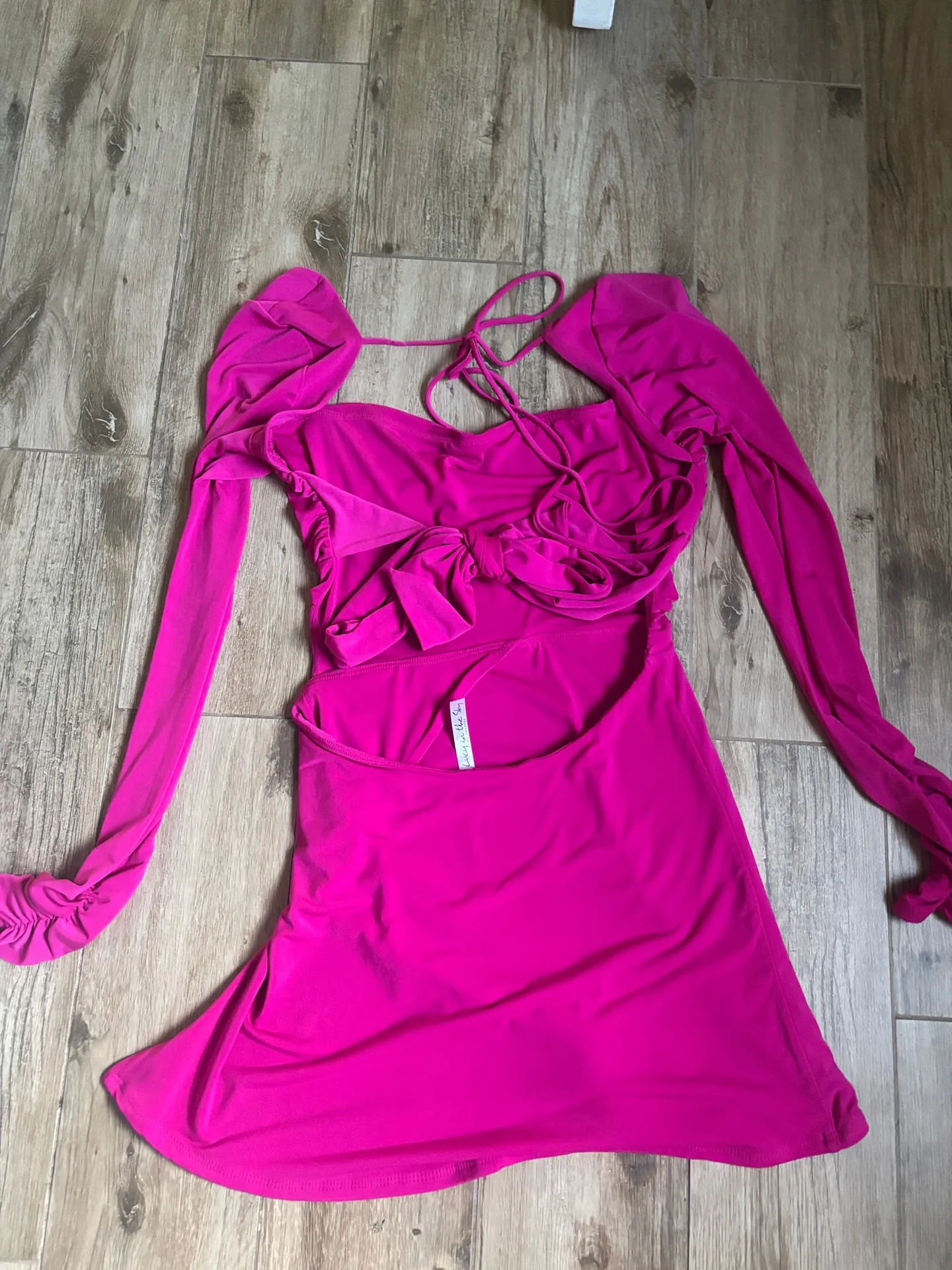 in the Sky Lucy Mini Dress Pink Hot - Image 2