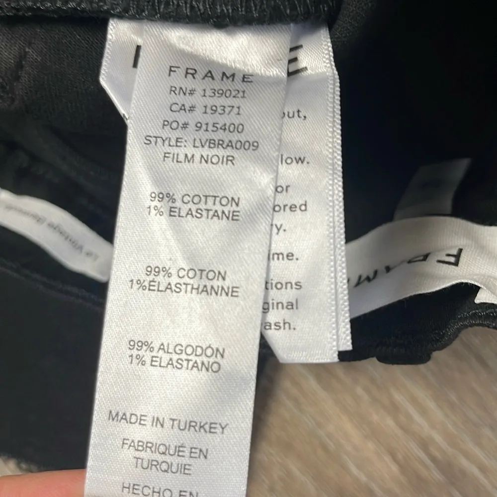 Frame Denim Le Vintage Bermuda Black Shorts Size 24 - Image 13