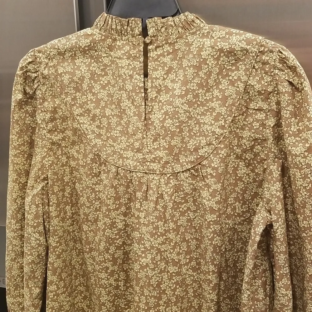 💕DOEN💕 Marabella Dress ~ Gold Winter Meadow Micro Floral Mini Prairie XL NWT - Image 12